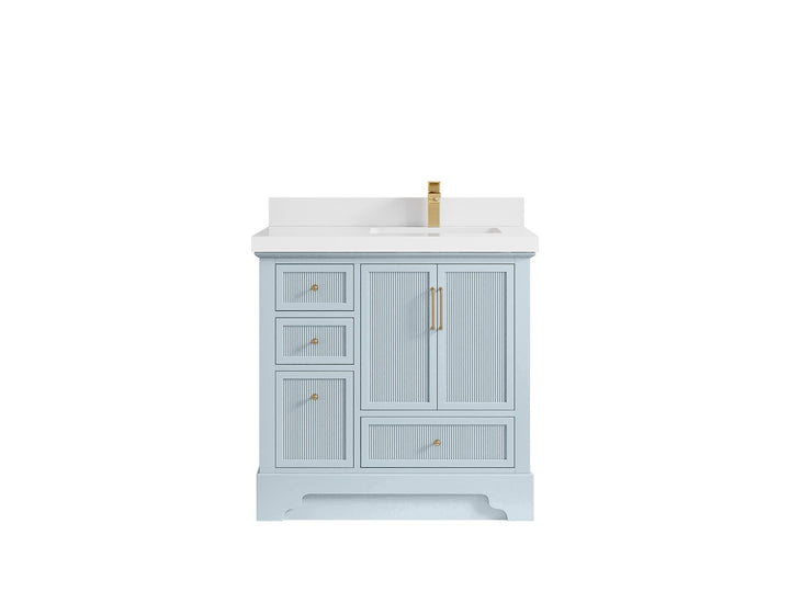 Alys 36 in. W x 22 in. D Right Offset Sink Bathroom Vanity - photo 44