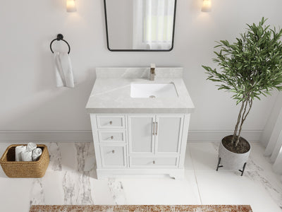 Alys 36 in. W x 22 in. D Right Offset Sink Bathroom Vanity - Willow Bath and Vanity