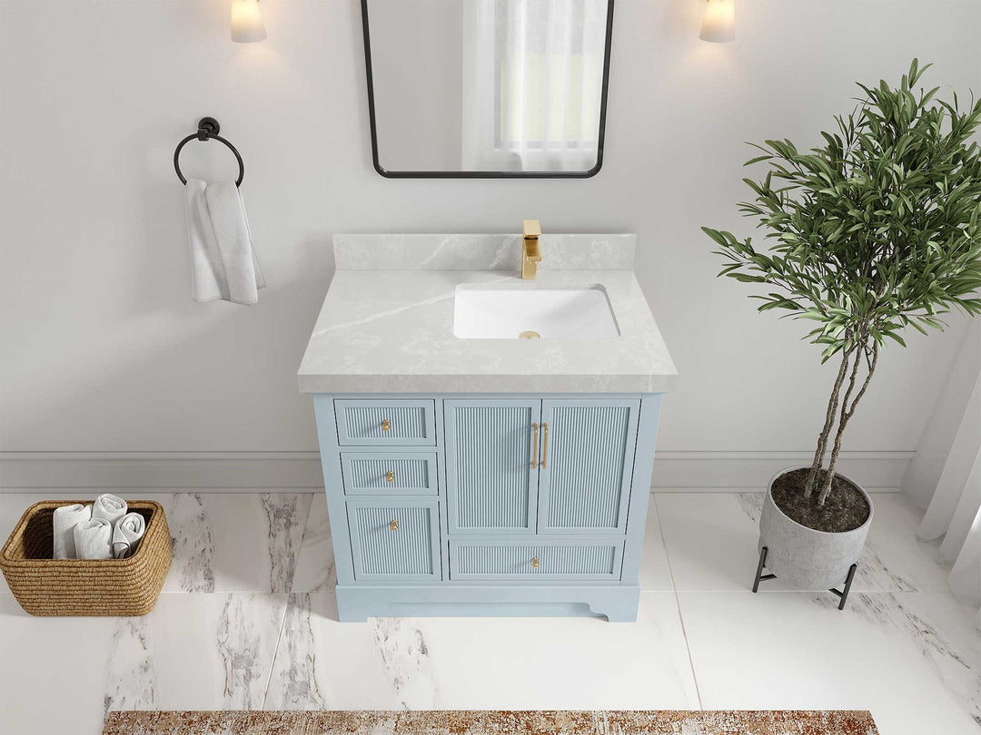 Alys 36 in. W x 22 in. D Right Offset Sink Bathroom Vanity - Willow Bath and Vanity