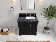 Alys 36 in. W x 22 in. D Right Offset Sink Bathroom Vanity - photo 16