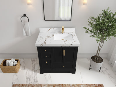 Alys 36 in. W x 22 in. D Right Offset Sink Bathroom Vanity - Willow Bath and Vanity