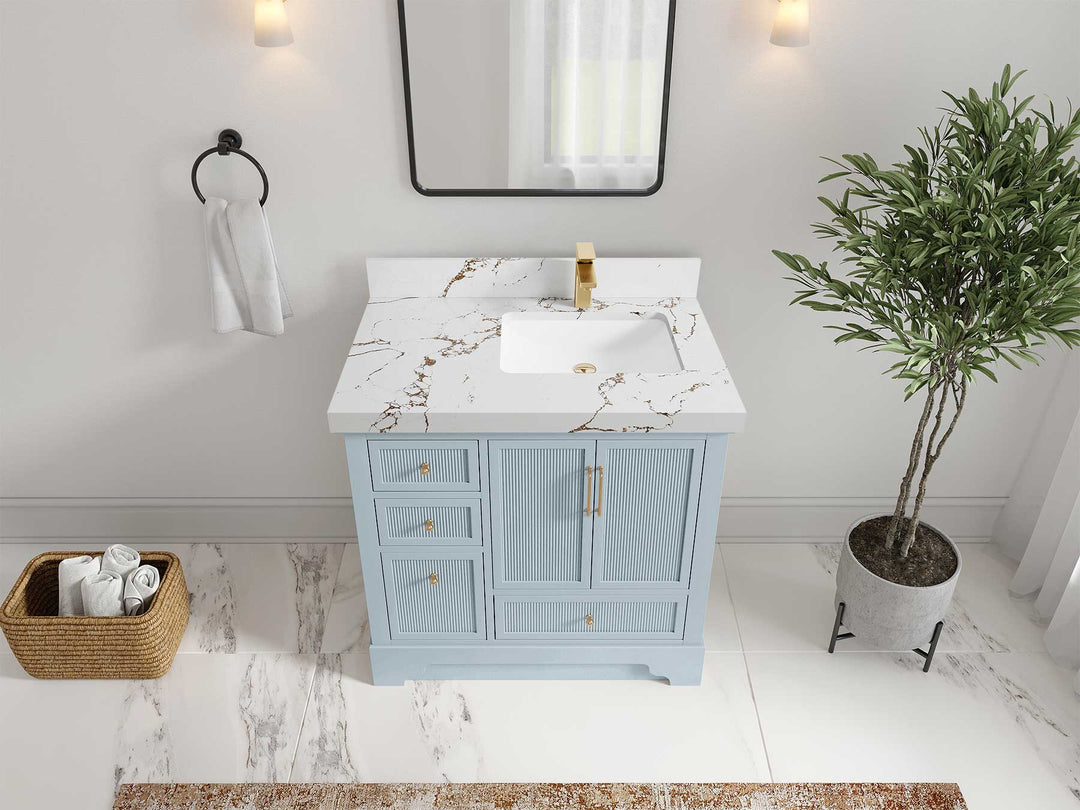 Alys 36 in. W x 22 in. D Right Offset Sink Bathroom Vanity - Willow Bath and Vanity