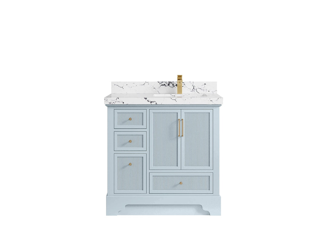 Alys 36 in. W x 22 in. D Right Offset Sink Bathroom Vanity - Willow Bath and Vanity