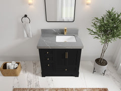 Alys 36 in. W x 22 in. D Right Offset Sink Bathroom Vanity - photo 36