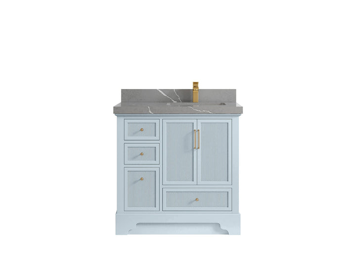 Alys 36 in. W x 22 in. D Right Offset Sink Bathroom Vanity - photo 34
