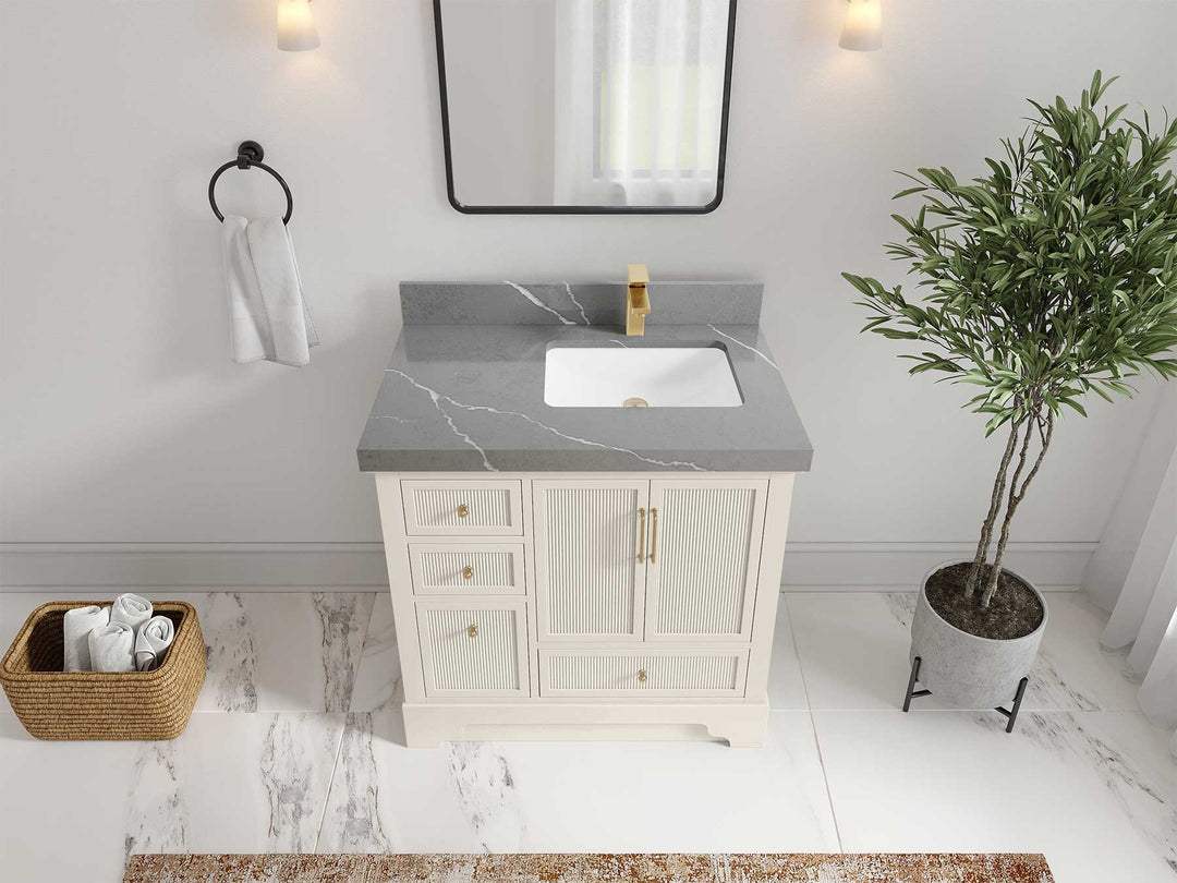 Alys 36 in. W x 22 in. D Right Offset Sink Bathroom Vanity - Willow Bath and Vanity