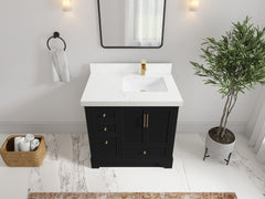 Alys 36 in. W x 22 in. D Right Offset Sink Bathroom Vanity - photo 32