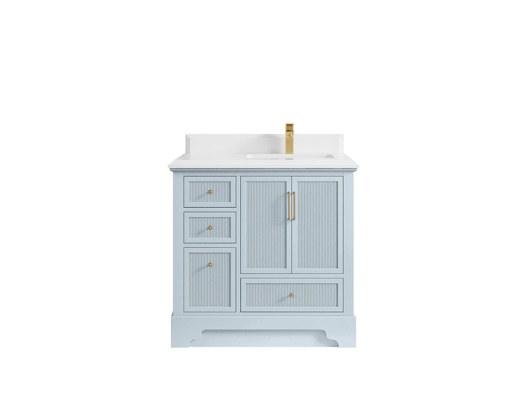 Alys 36 in. W x 22 in. D Right Offset Sink Bathroom Vanity - Willow Bath and Vanity