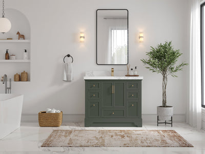 Alys 42 in. W x 22 in. D Single Sink Bathroom Vanity - Willow Bath and Vanity