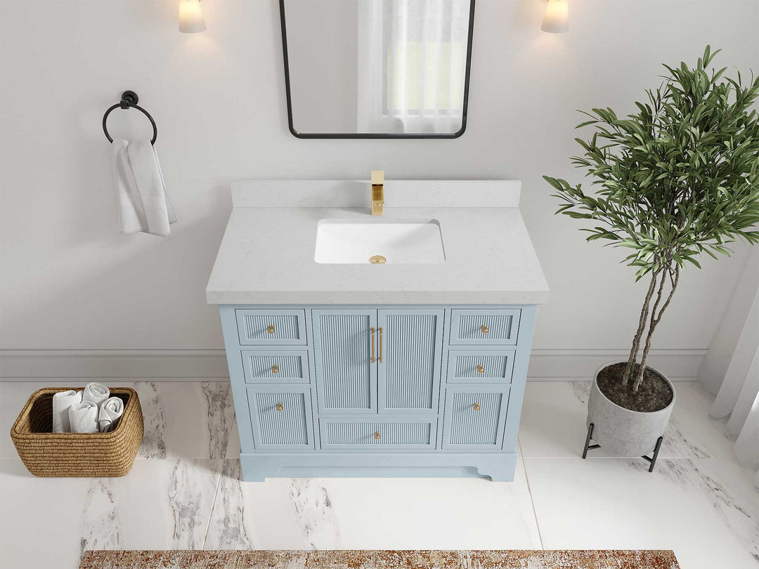 Alys 42 in. W x 22 in. D Single Sink Bathroom Vanity - Willow Bath and Vanity