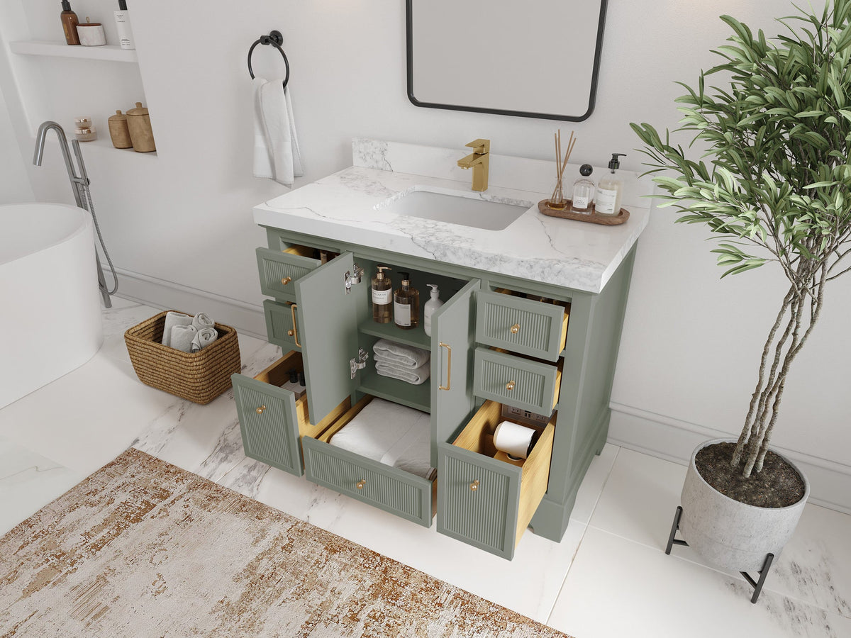 Alys 42 in. W x 22 in. D Single Sink Bathroom Vanity - Willow Bath and Vanity