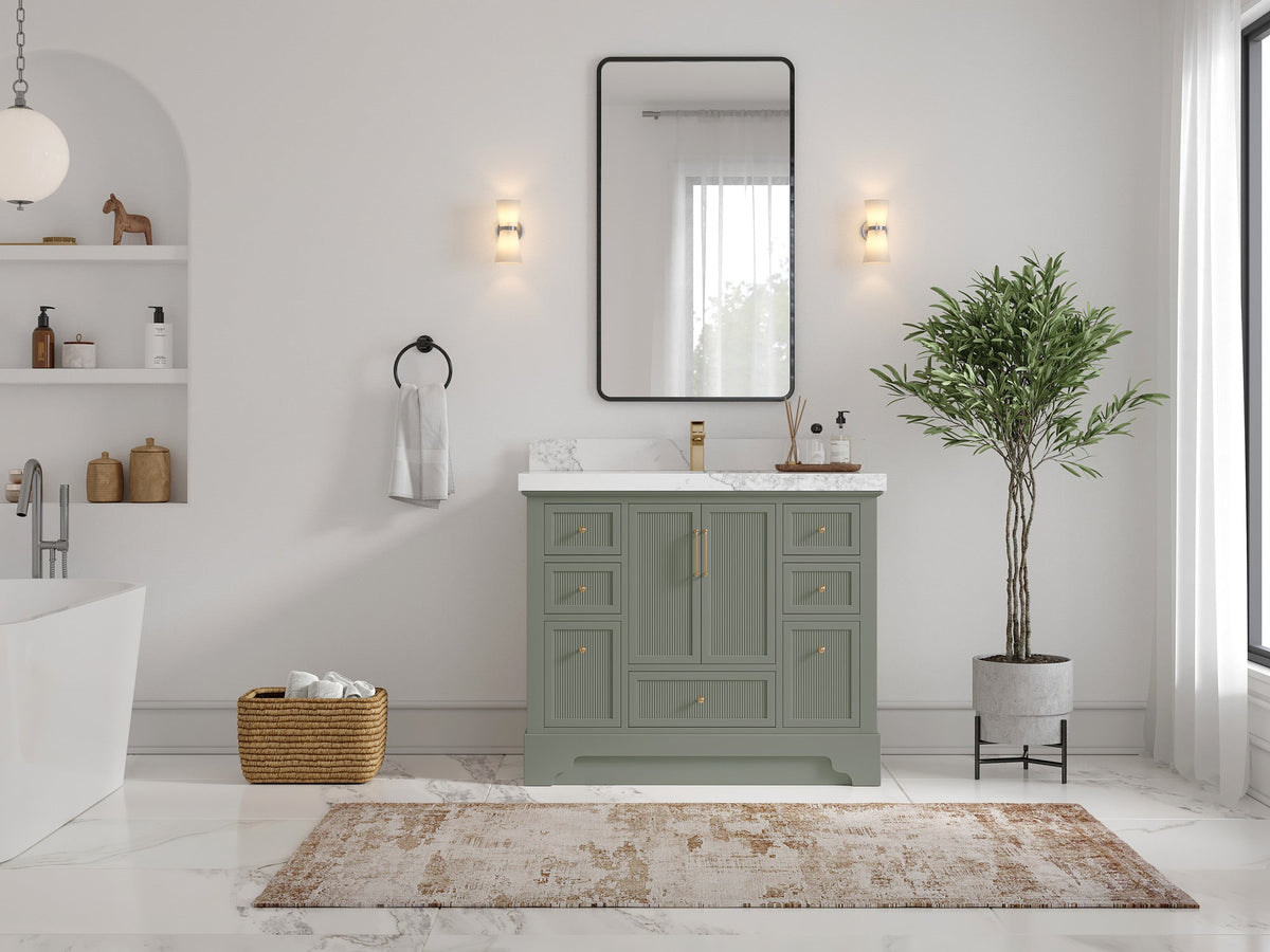 Alys 42 in. W x 22 in. D Single Sink Bathroom Vanity - Willow Bath and Vanity