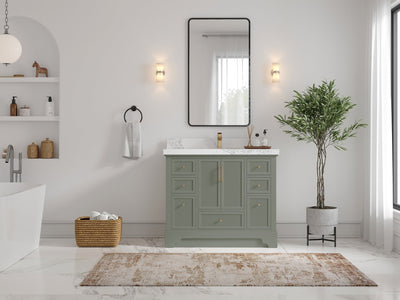 Alys 42 in. W x 22 in. D Single Sink Bathroom Vanity - Willow Bath and Vanity