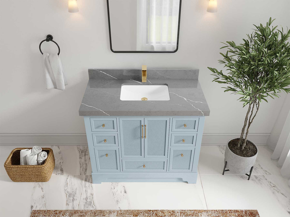 Alys 42 in. W x 22 in. D Single Sink Bathroom Vanity - Willow Bath and Vanity