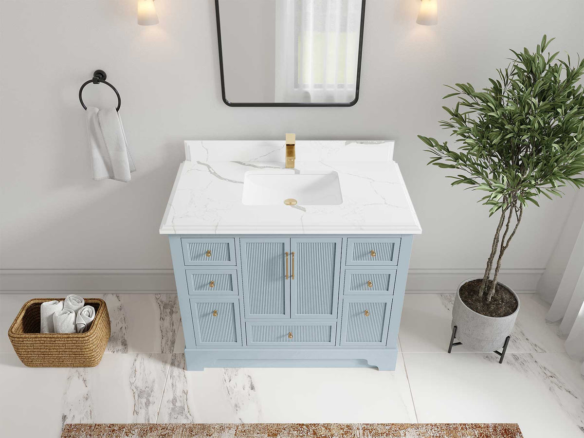 Alys 42 in. W x 22 in. D Single Sink Bathroom Vanity - Willow Bath and Vanity
