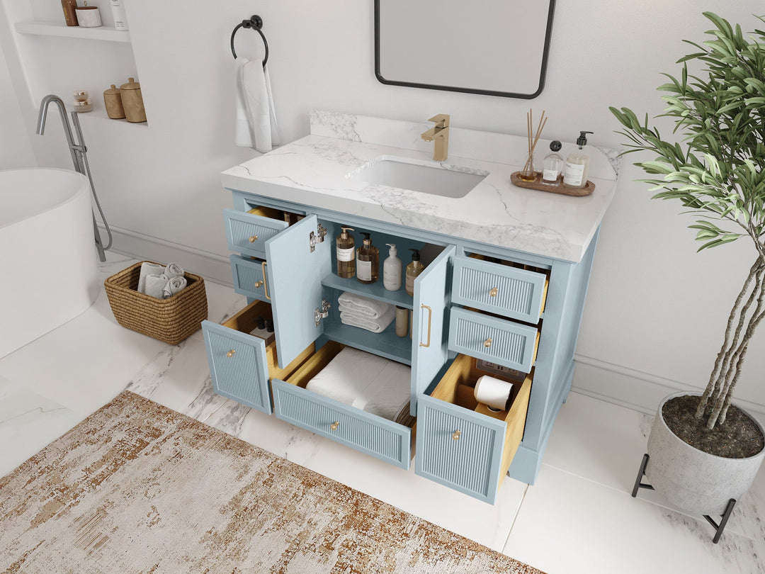 Alys 48 in. W x 22 in. D Single Sink Bathroom Vanity - Willow Bath and Vanity