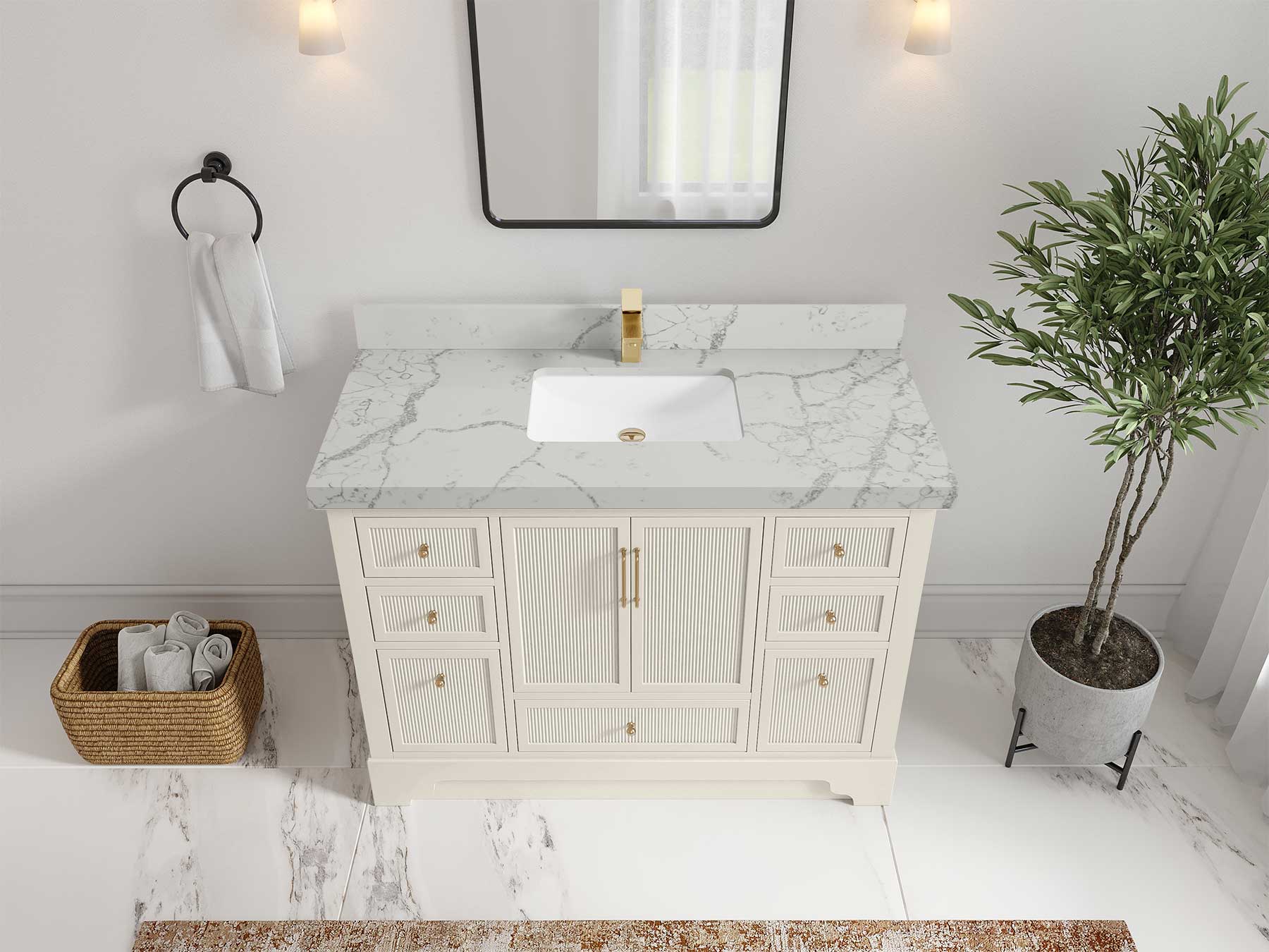 Alys 48 in. W x 22 in. D Single Sink Bathroom Vanity - Willow Bath and Vanity