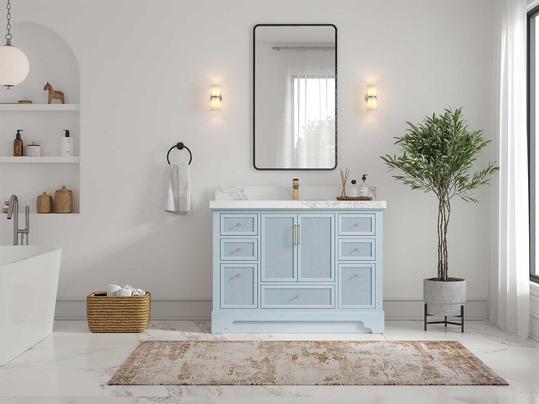 Alys 48 in. W x 22 in. D Single Sink Bathroom Vanity - Willow Bath and Vanity
