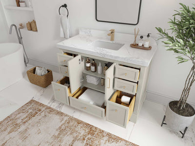 Alys 48 in. W x 22 in. D Single Sink Bathroom Vanity - Willow Bath and Vanity