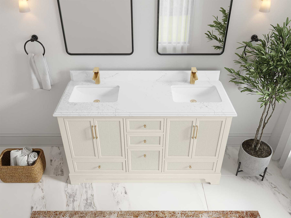 Alys 60 in. W x 22 in. D Double Sink Bathroom Vanity - Willow Bath and Vanity