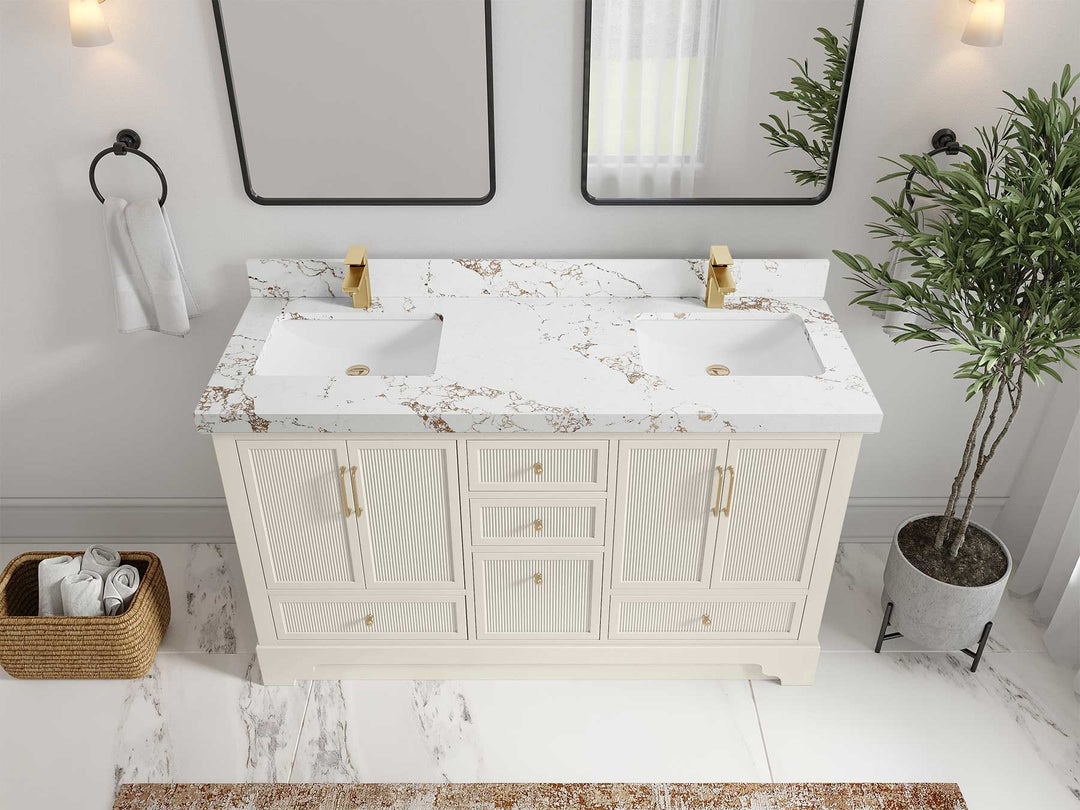Alys 60 in. W x 22 in. D Double Sink Bathroom Vanity - Willow Bath and Vanity