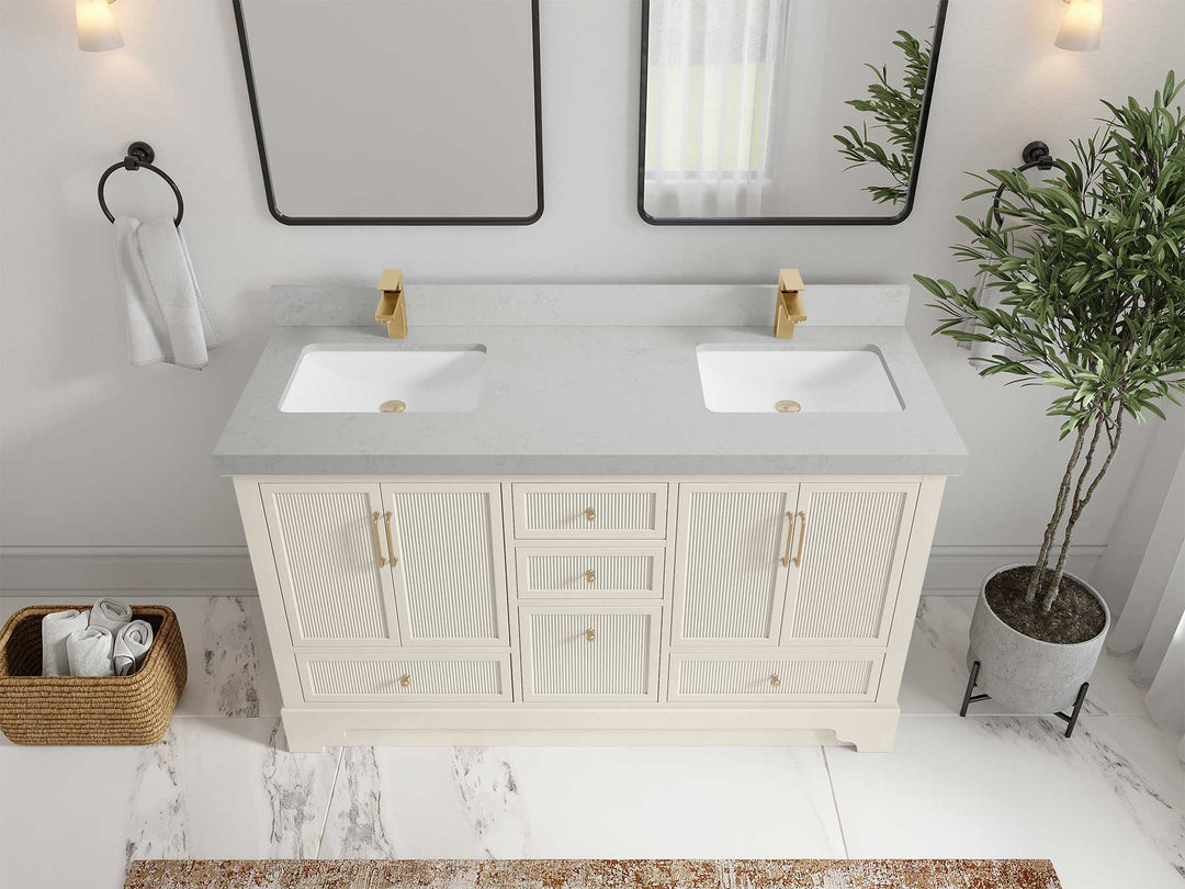 Alys 60 in. W x 22 in. D Double Sink Bathroom Vanity - Willow Bath and Vanity