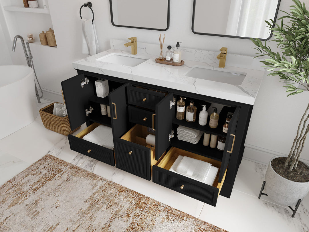 Alys 60 in. W x 22 in. D Double Sink Bathroom Vanity - Willow Bath and Vanity