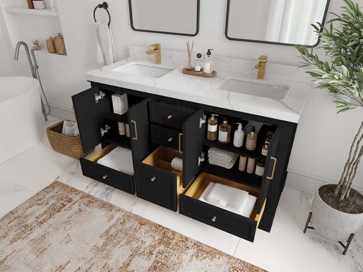 Alys 60 in. W x 22 in. D Double Sink Bathroom Vanity - photo 3
