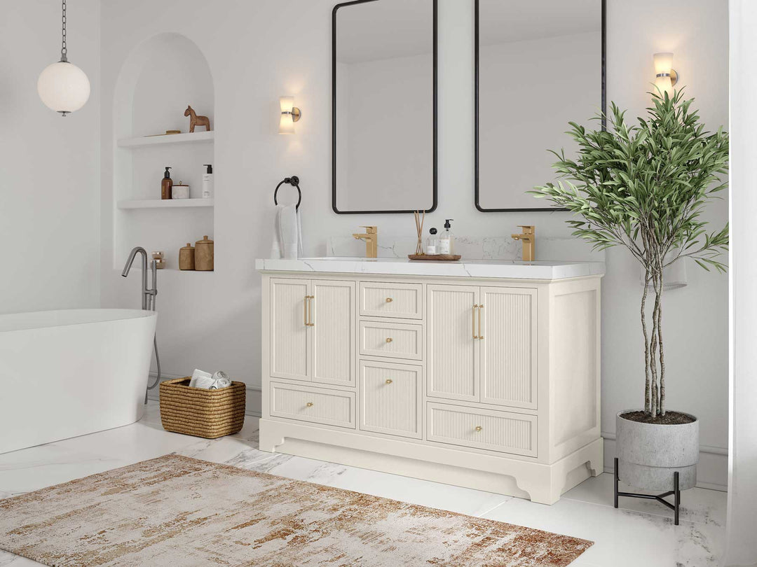 Alys 60 in. W x 22 in. D Double Sink Bathroom Vanity - Willow Bath and Vanity