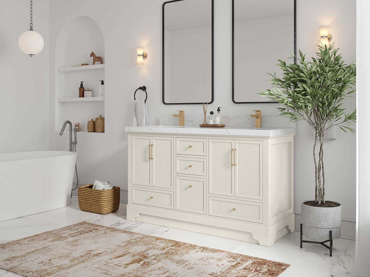 Alys 60 in. W x 22 in. D Double Sink Bathroom Vanity - Willow Bath and Vanity