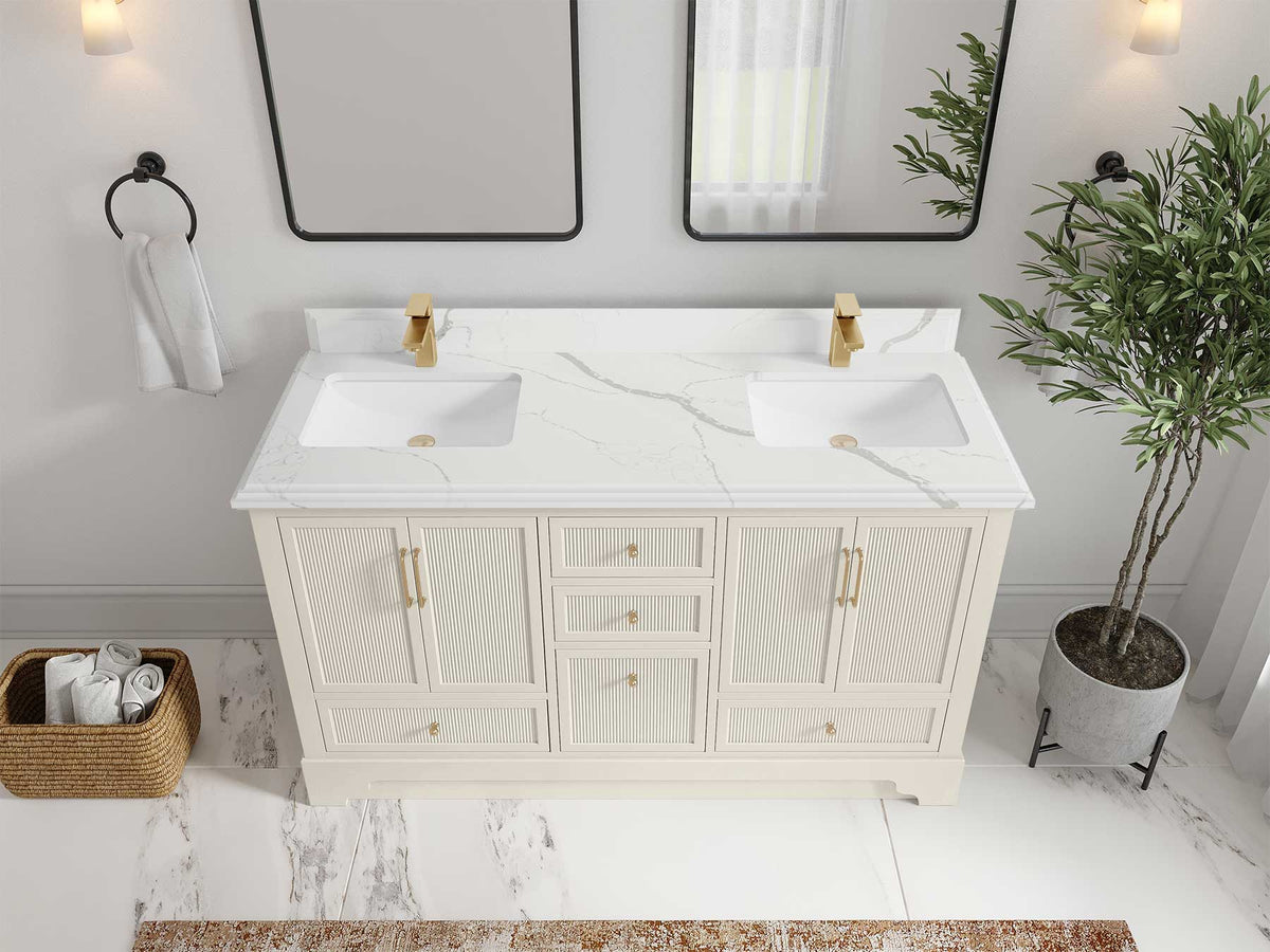 Alys 60 in. W x 22 in. D Double Sink Bathroom Vanity - Willow Bath and Vanity