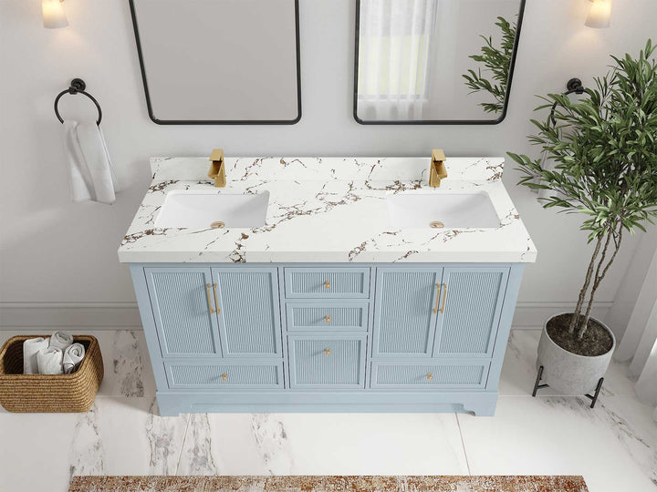 Alys 60 in. W x 22 in. D Double Sink Bathroom Vanity - photo 35