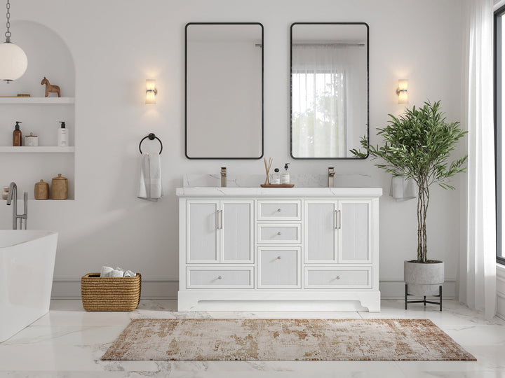 Alys 60 in. W x 22 in. D Double Sink Bathroom Vanity - photo 4