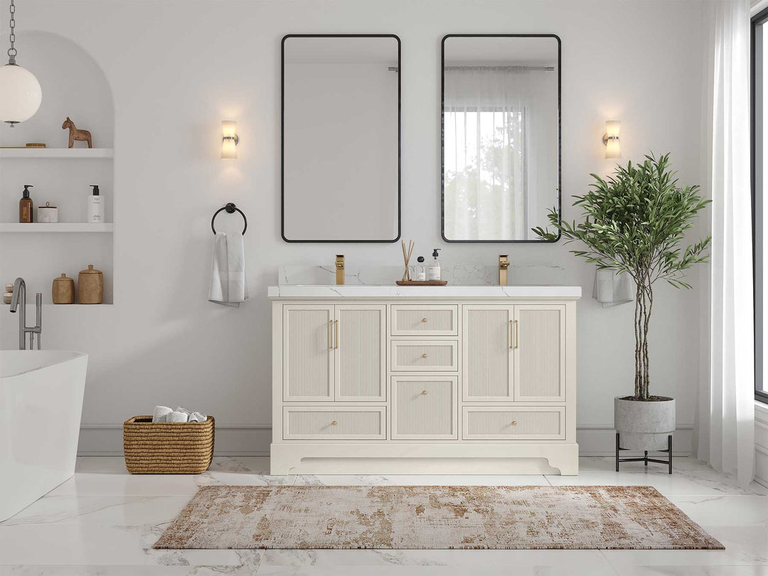 Alys 60 in. W x 22 in. D Double Sink Bathroom Vanity - Willow Bath and Vanity