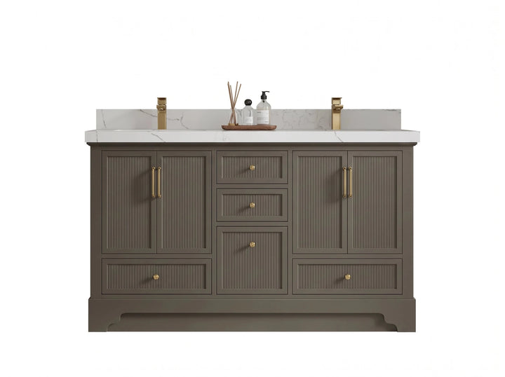 Alys 60 in. W x 22 in. D Double Sink Bathroom Vanity - photo 1