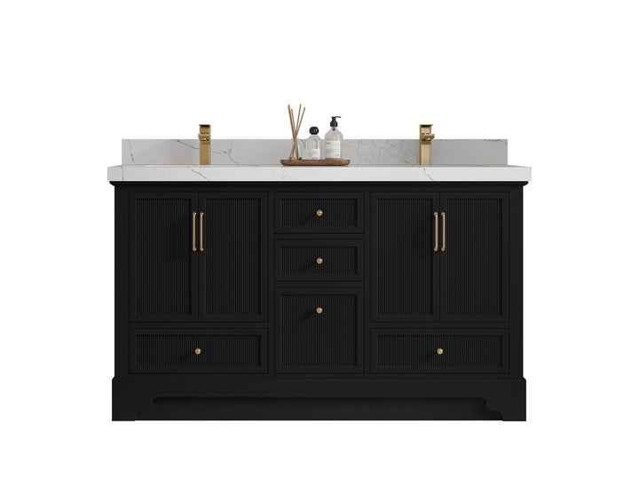 Alys 60 in. W x 22 in. D Double Sink Bathroom Vanity - photo 1