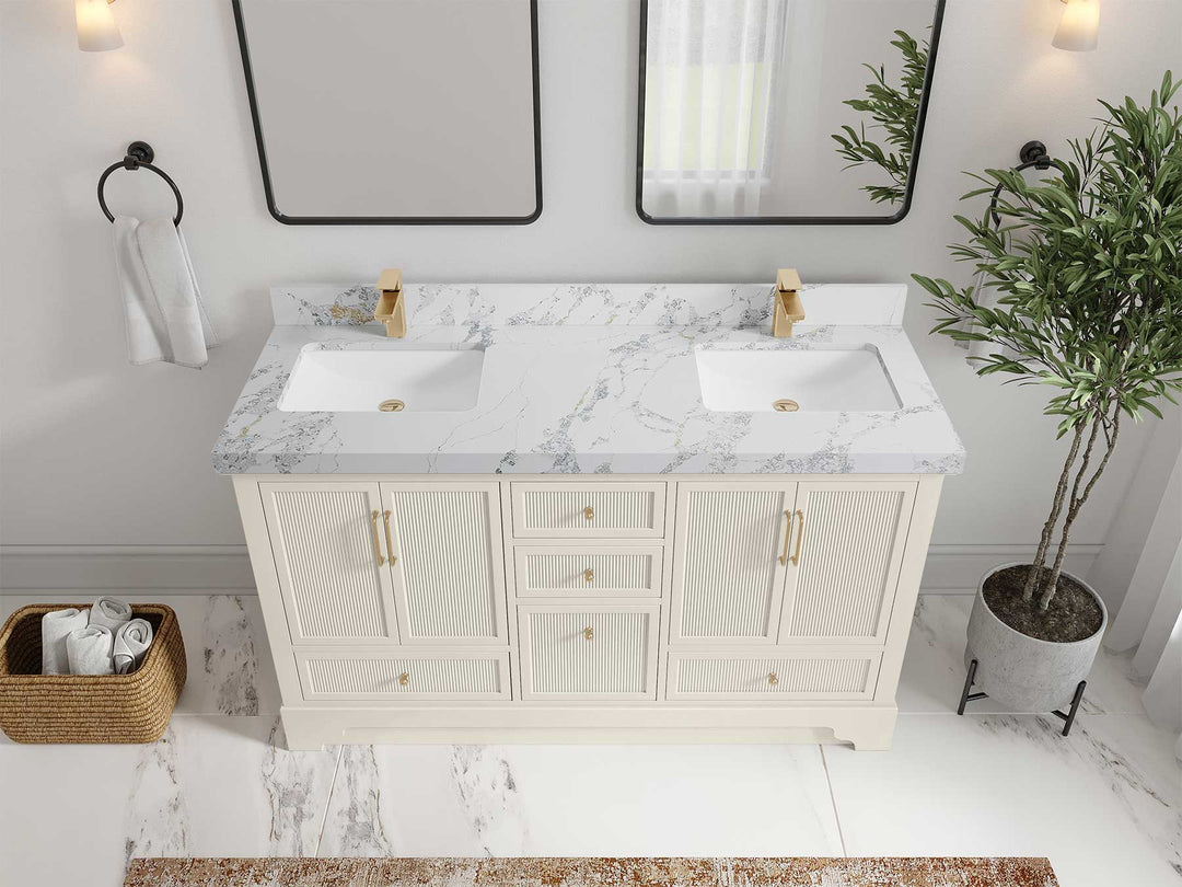 Alys 60 in. W x 22 in. D Double Sink Bathroom Vanity - Willow Bath and Vanity