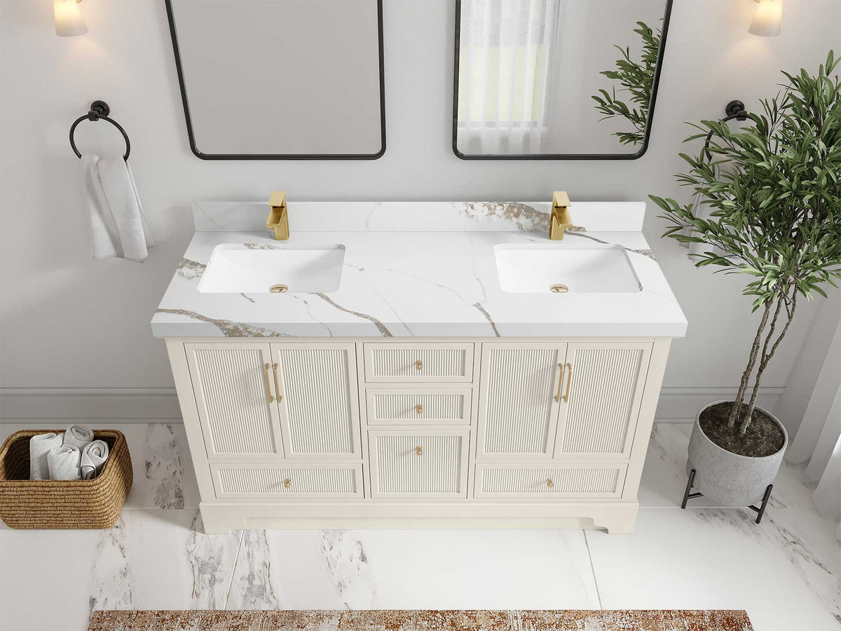 Alys 60 in. W x 22 in. D Double Sink Bathroom Vanity - Willow Bath and Vanity