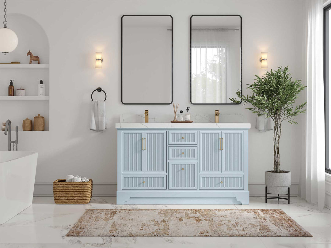 Alys 60 in. W x 22 in. D Double Sink Bathroom Vanity - Willow Bath and Vanity