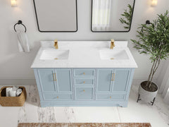 Alys 60 in. W x 22 in. D Double Sink Bathroom Vanity - photo 25