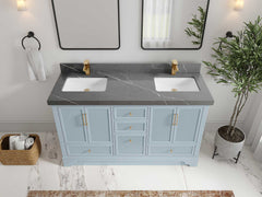 Alys 60 in. W x 22 in. D Double Sink Bathroom Vanity - photo 33