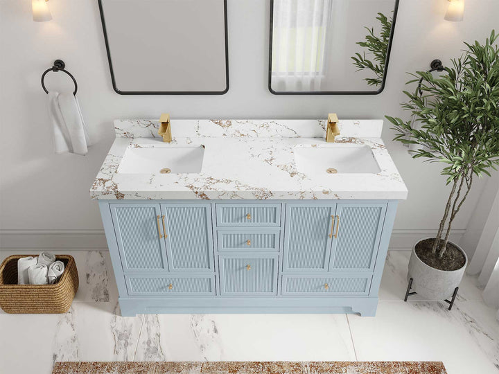 Alys 60 in. W x 22 in. D Double Sink Bathroom Vanity - photo 37