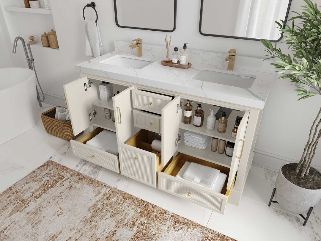 Alys 60 in. W x 22 in. D Double Sink Bathroom Vanity - Willow Bath and Vanity