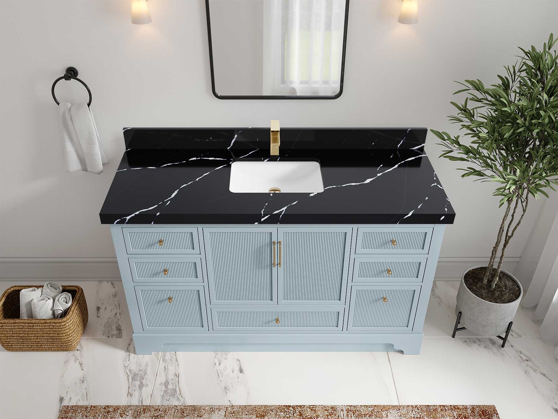 Alys 60 in. W x 22 in. D Single Sink Bathroom Vanity - Willow Bath and Vanity