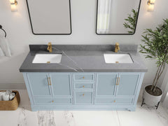 Alys 72 in. W x 22 in. D Double Sink Bathroom Vanity - photo 33