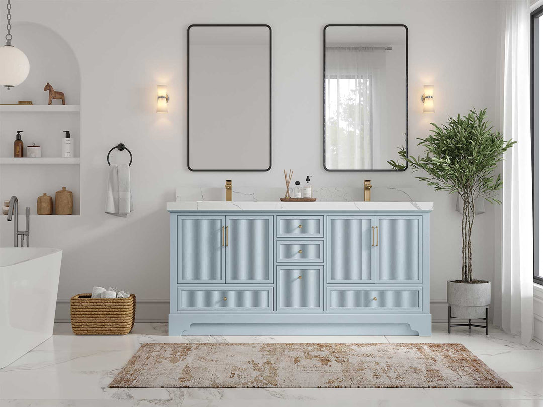 Alys 72 in. W x 22 in. D Double Sink Bathroom Vanity - Willow Bath and Vanity