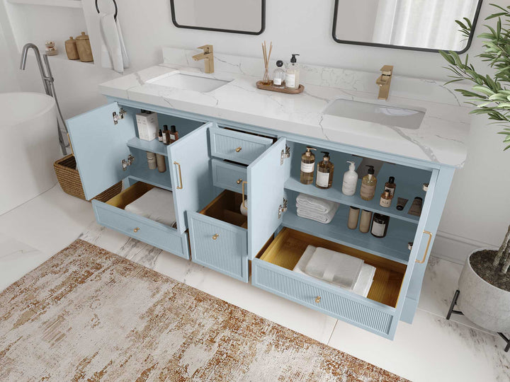 Alys 72 in. W x 22 in. D Double Sink Bathroom Vanity - photo 3