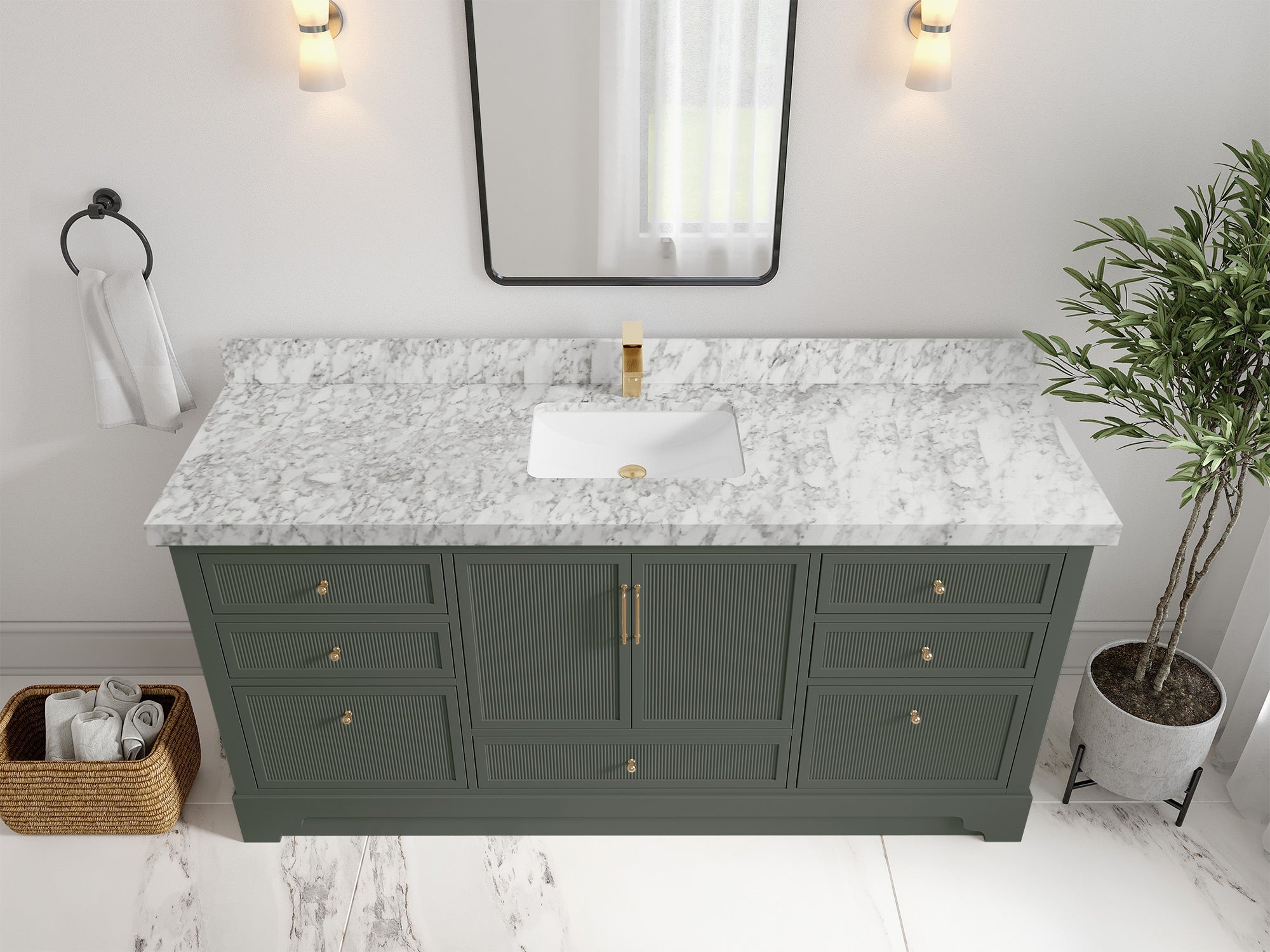 Alys 72 in. W x 22 in. D Single Sink Bathroom Vanity - Willow Bath and Vanity