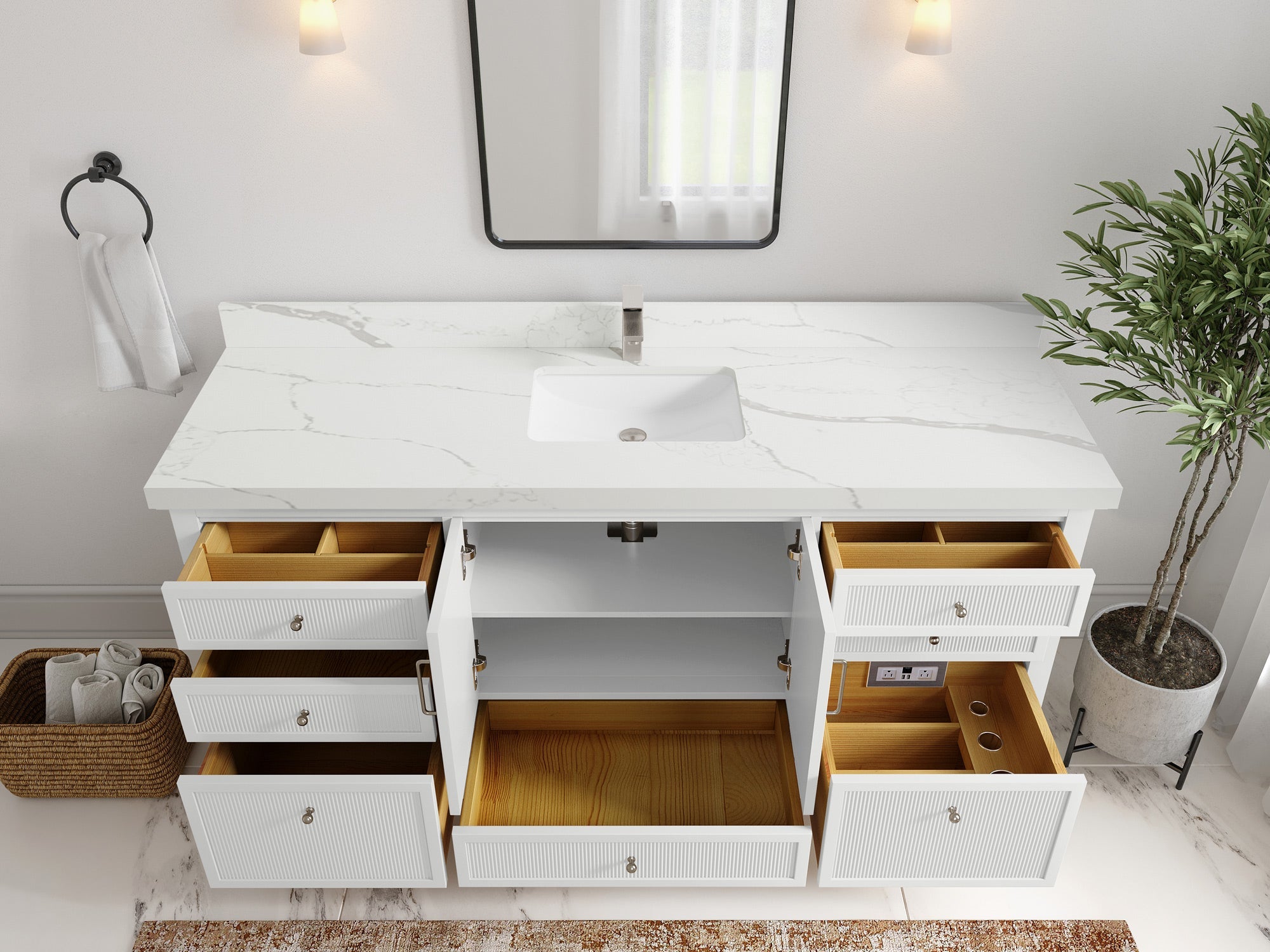 Alys 72 in. W x 22 in. D Single Sink Bathroom Vanity - Willow Bath and Vanity