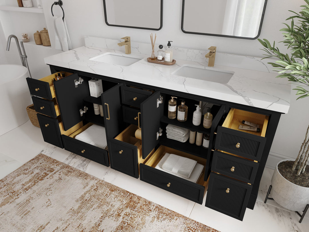 Alys 80 in. W x 22 in. D Double Sink Bathroom Vanity | 
              
                Black
                
                  
             - ALS_BLK_VL_GL_80D - photo №3